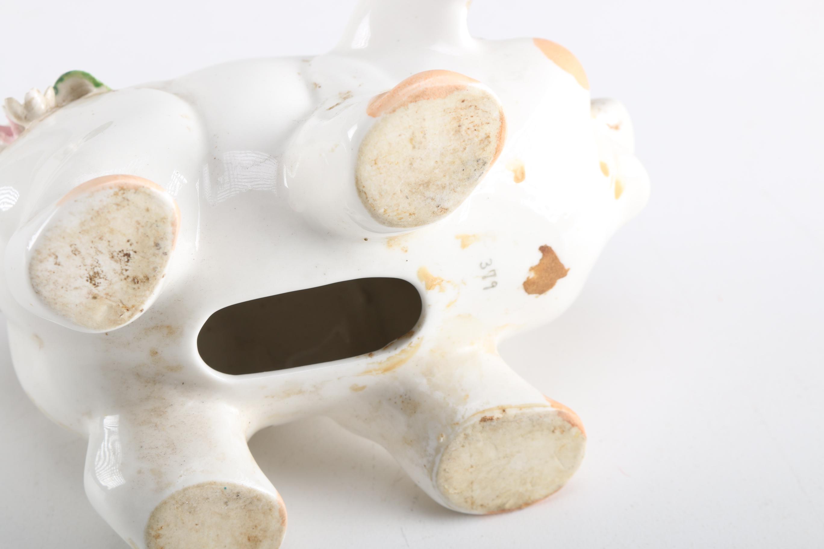 Vintage 1950s Hand-Painted Lefton China Piggy Bank