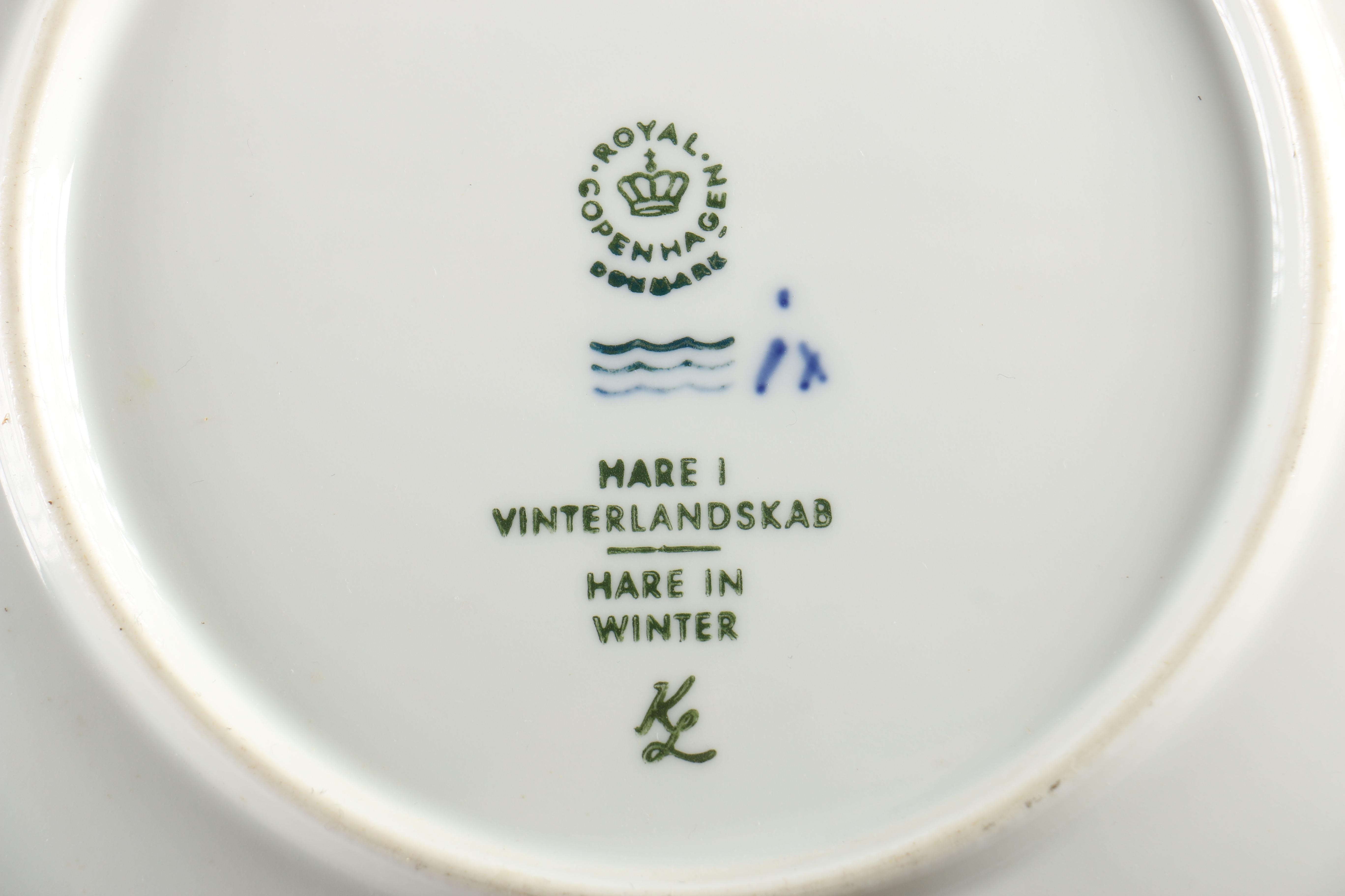 Decorative Blue Plates Featuring Royal Copenhagen