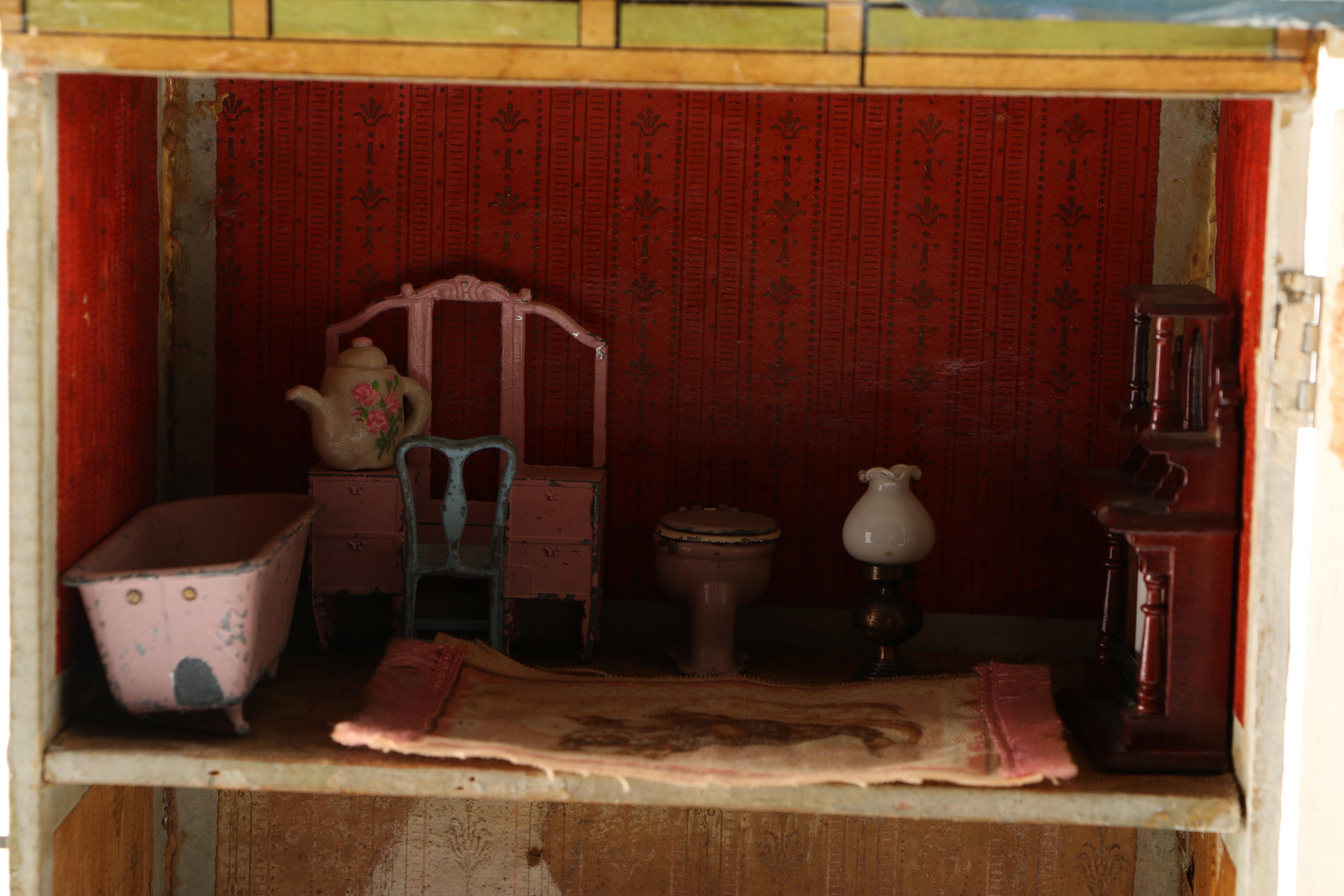 Handmade Wooden Dollhouse with Furniture