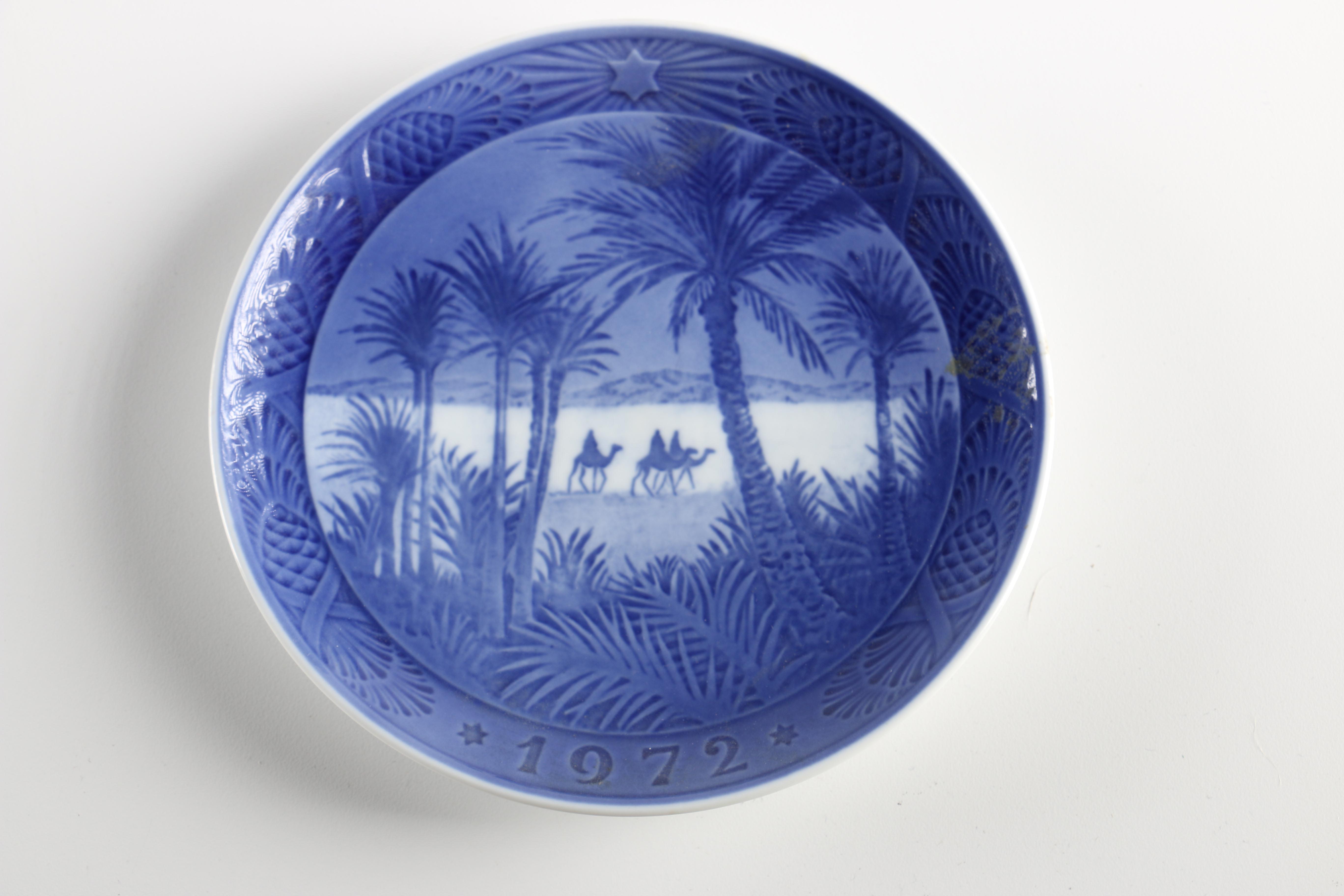 Decorative Blue Plates Featuring Royal Copenhagen