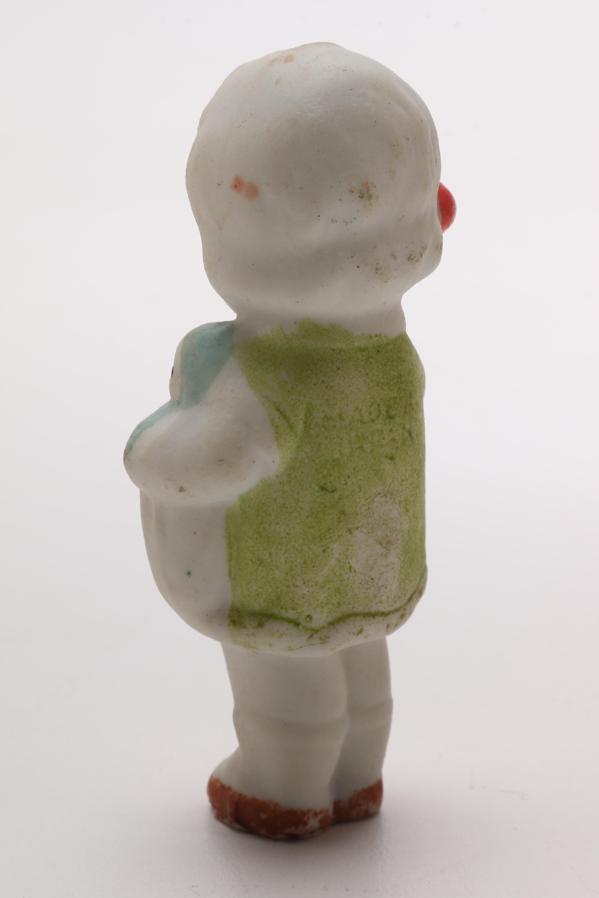 1930s Porcelain Figure and Miniature Jointed Doll