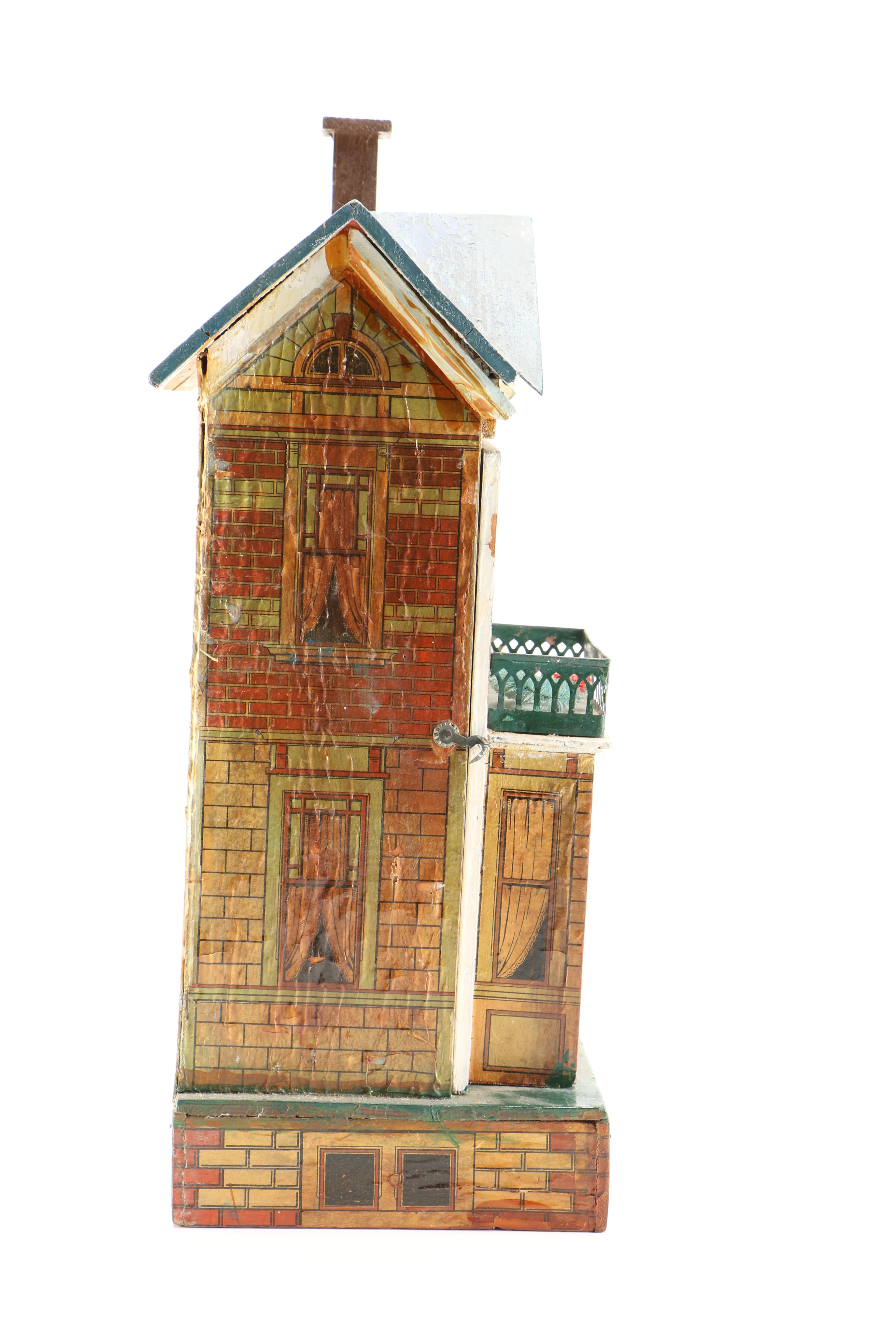 Handmade Wooden Dollhouse with Furniture