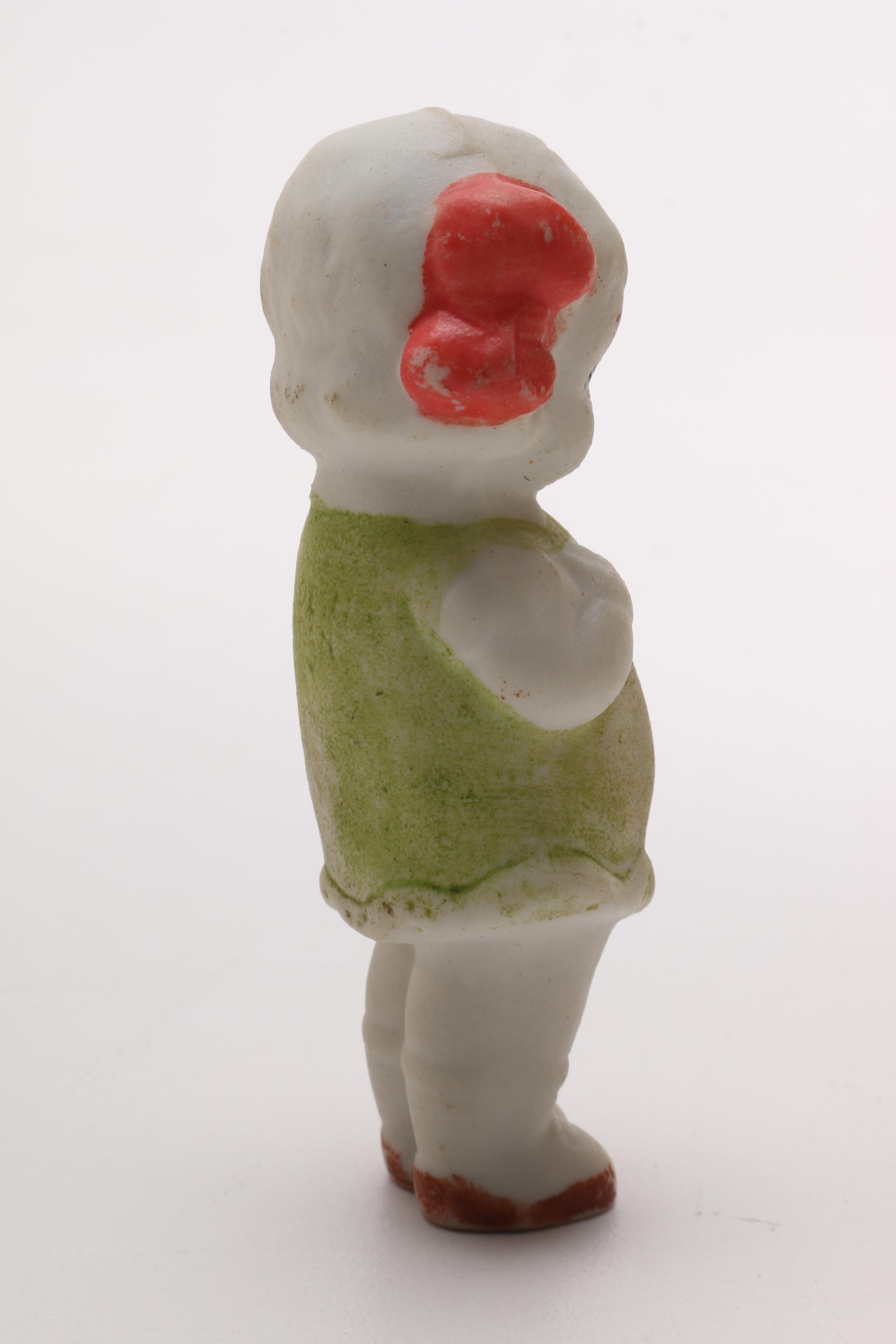 1930s Porcelain Figure and Miniature Jointed Doll