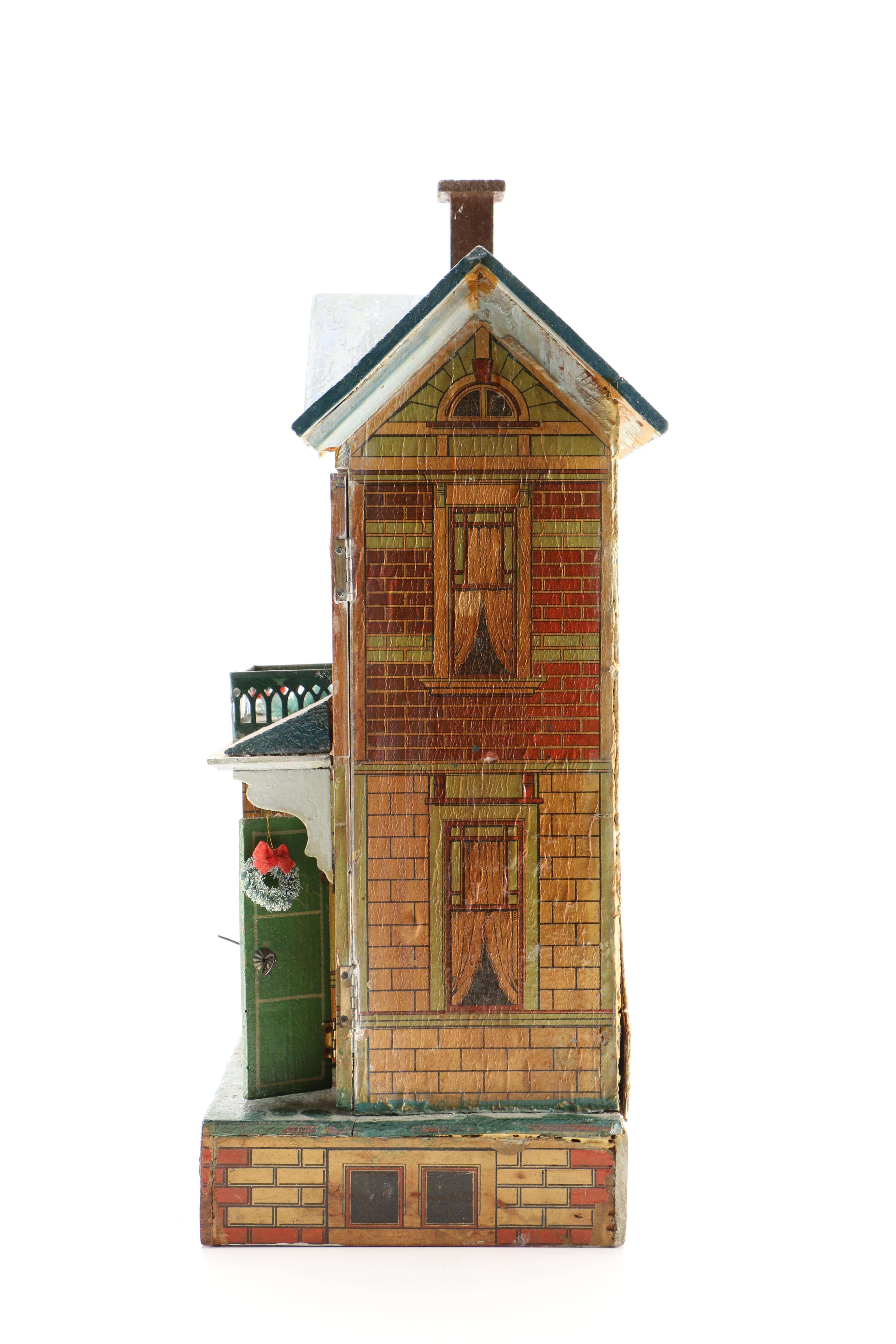 Handmade Wooden Dollhouse with Furniture