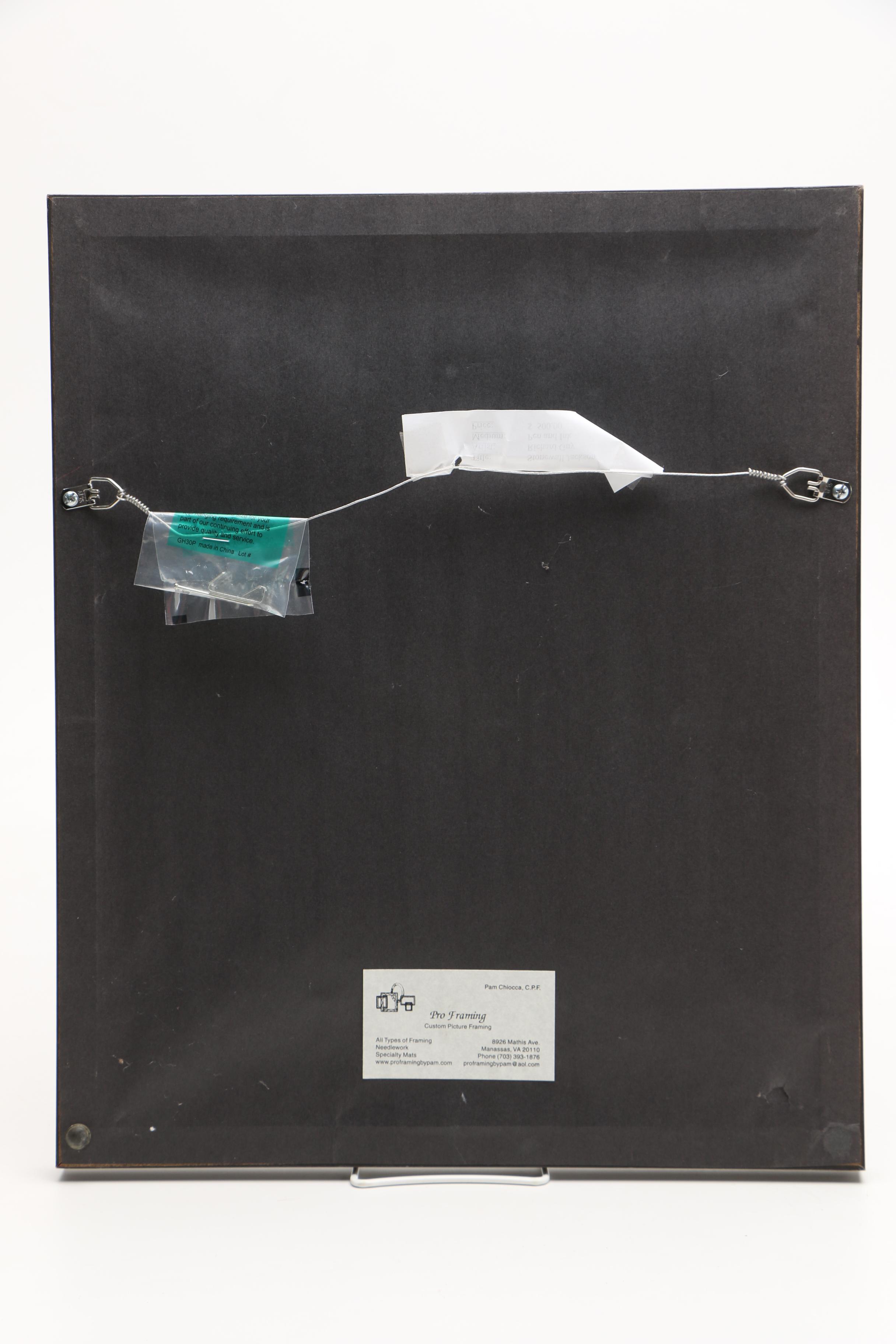 Richard Guy Original Pen and Ink Drawings of Civil War Figures