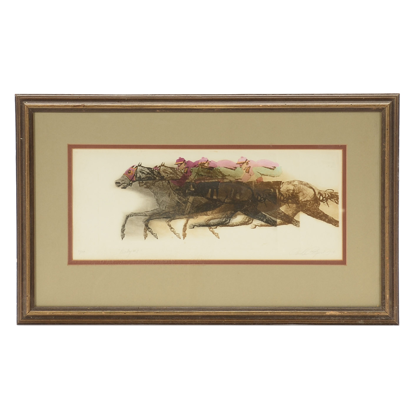 Paul Phifer Signed Limited Edition Aquatint Etching "Derby #2"