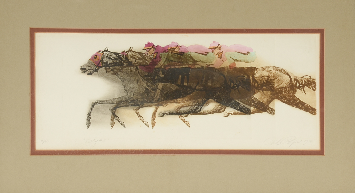 Paul Phifer Signed Limited Edition Aquatint Etching "Derby #2"