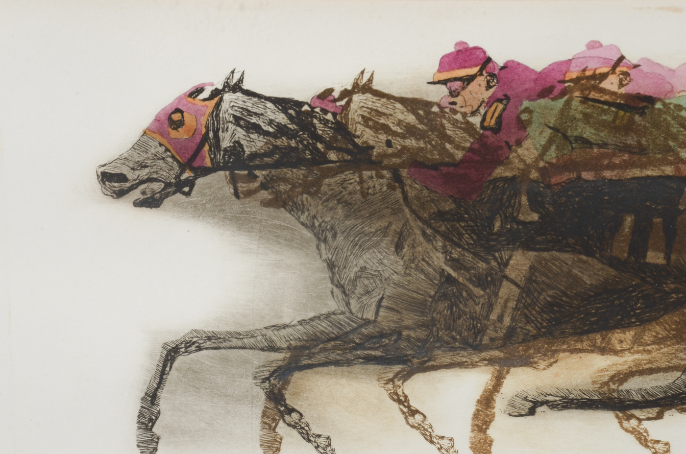 Paul Phifer Signed Limited Edition Aquatint Etching "Derby #2"