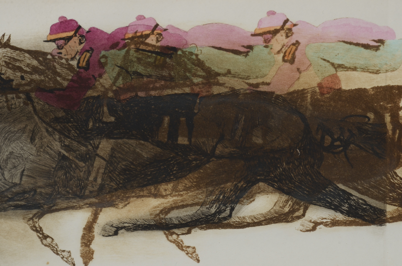 Paul Phifer Signed Limited Edition Aquatint Etching "Derby #2"
