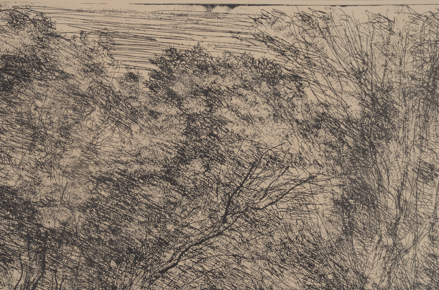 Lithographic Reproduction of Landscape Etching after Corot