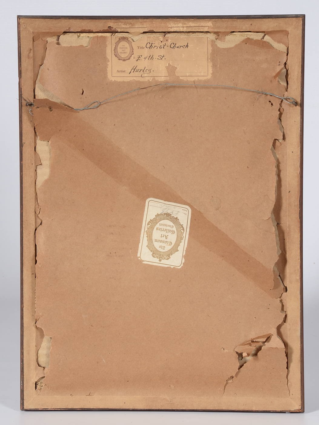 E. T. Hurley Signed 1914 Etching "Christ Church"