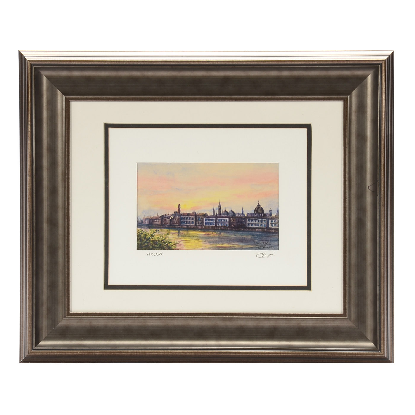 Original Signed Watercolor Painting "Firenze"
