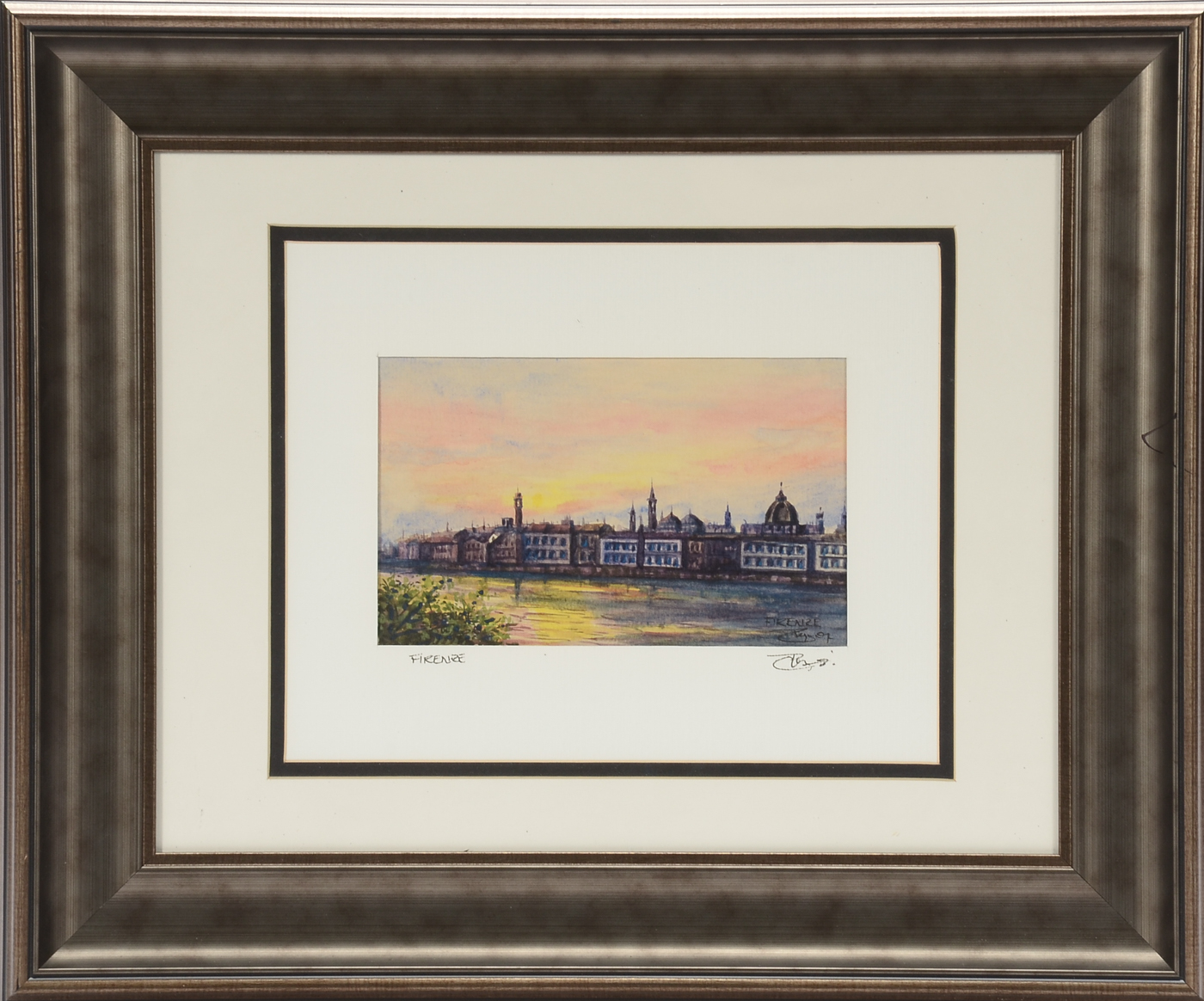 Original Signed Watercolor Painting "Firenze"