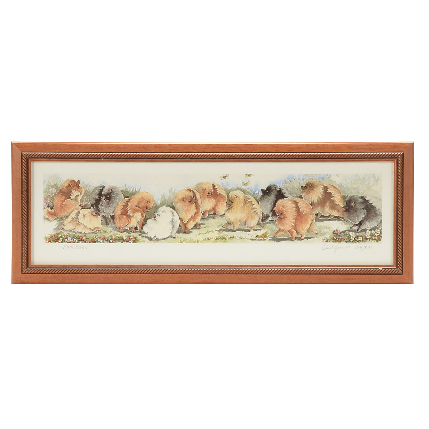 Enid Groves Signed Limited Edition Offset Lithograph "Pom-Poms"