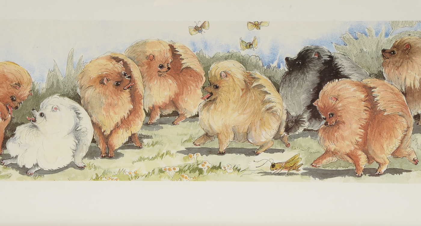 Enid Groves Signed Limited Edition Offset Lithograph "Pom-Poms"