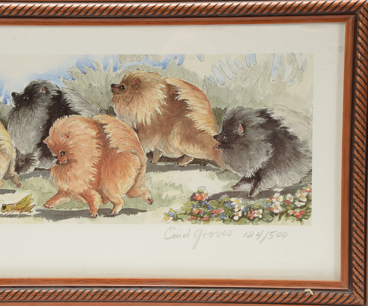 Enid Groves Signed Limited Edition Offset Lithograph "Pom-Poms"