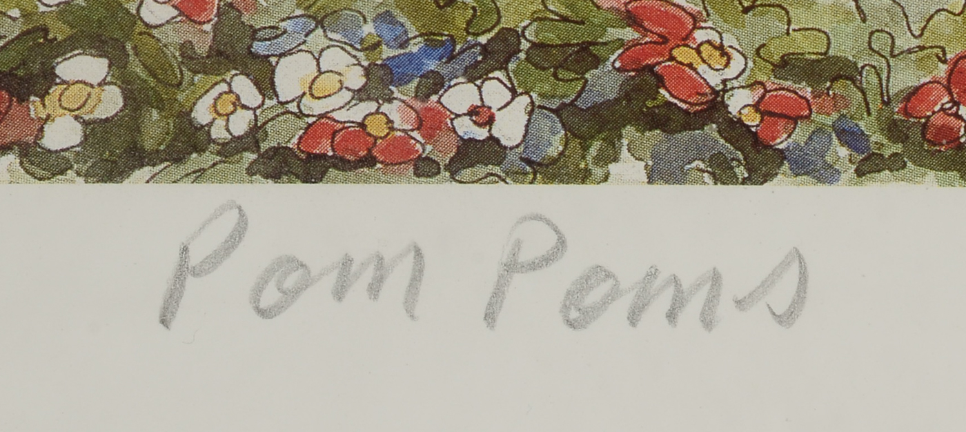 Enid Groves Signed Limited Edition Offset Lithograph "Pom-Poms"