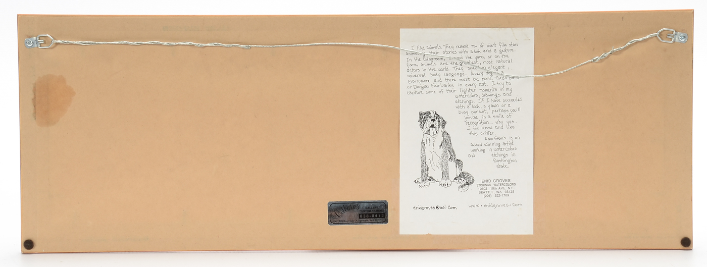 Enid Groves Signed Limited Edition Offset Lithograph "Pom-Poms"