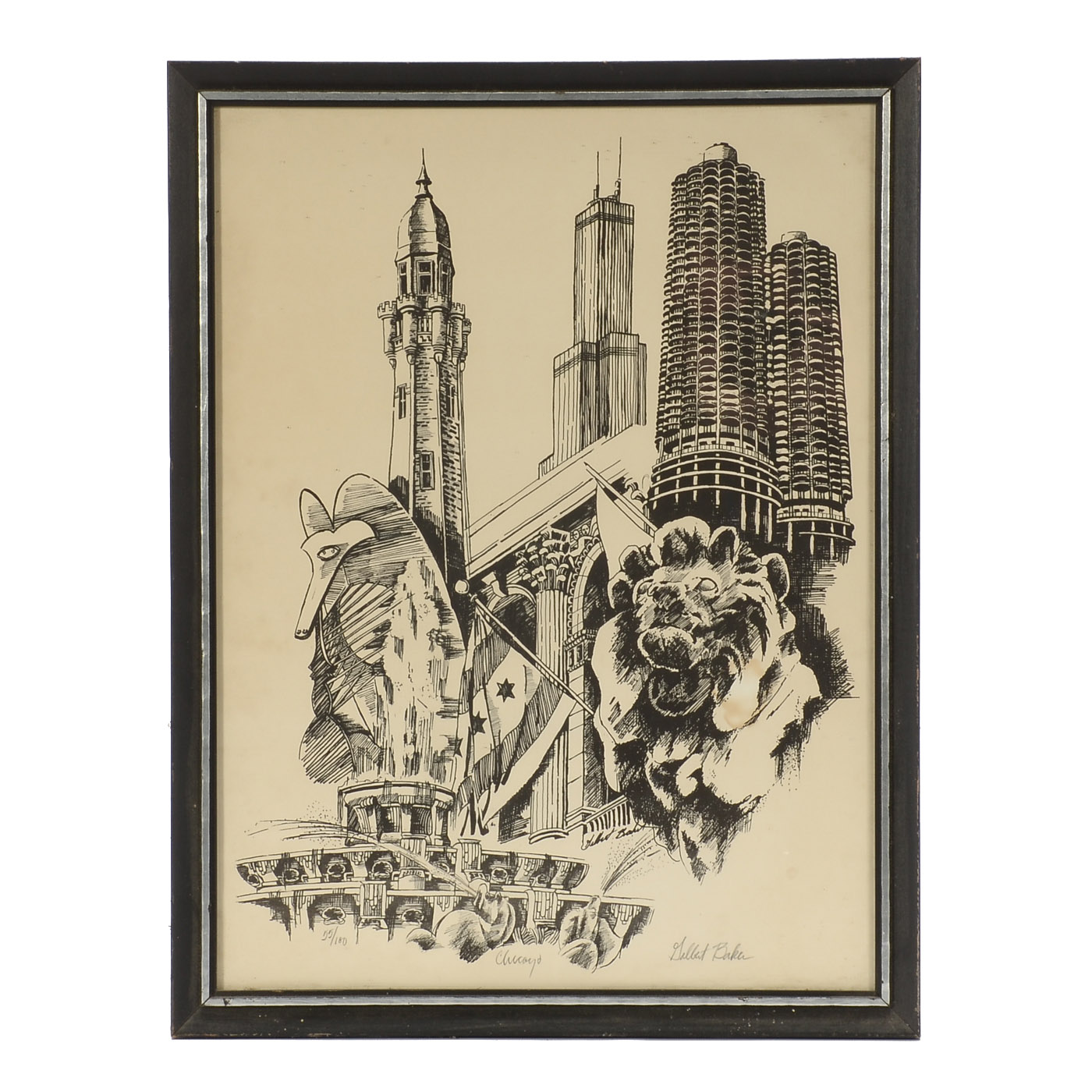 Gilbert Baker Signed Limited Edition Lithograph "Chicago"
