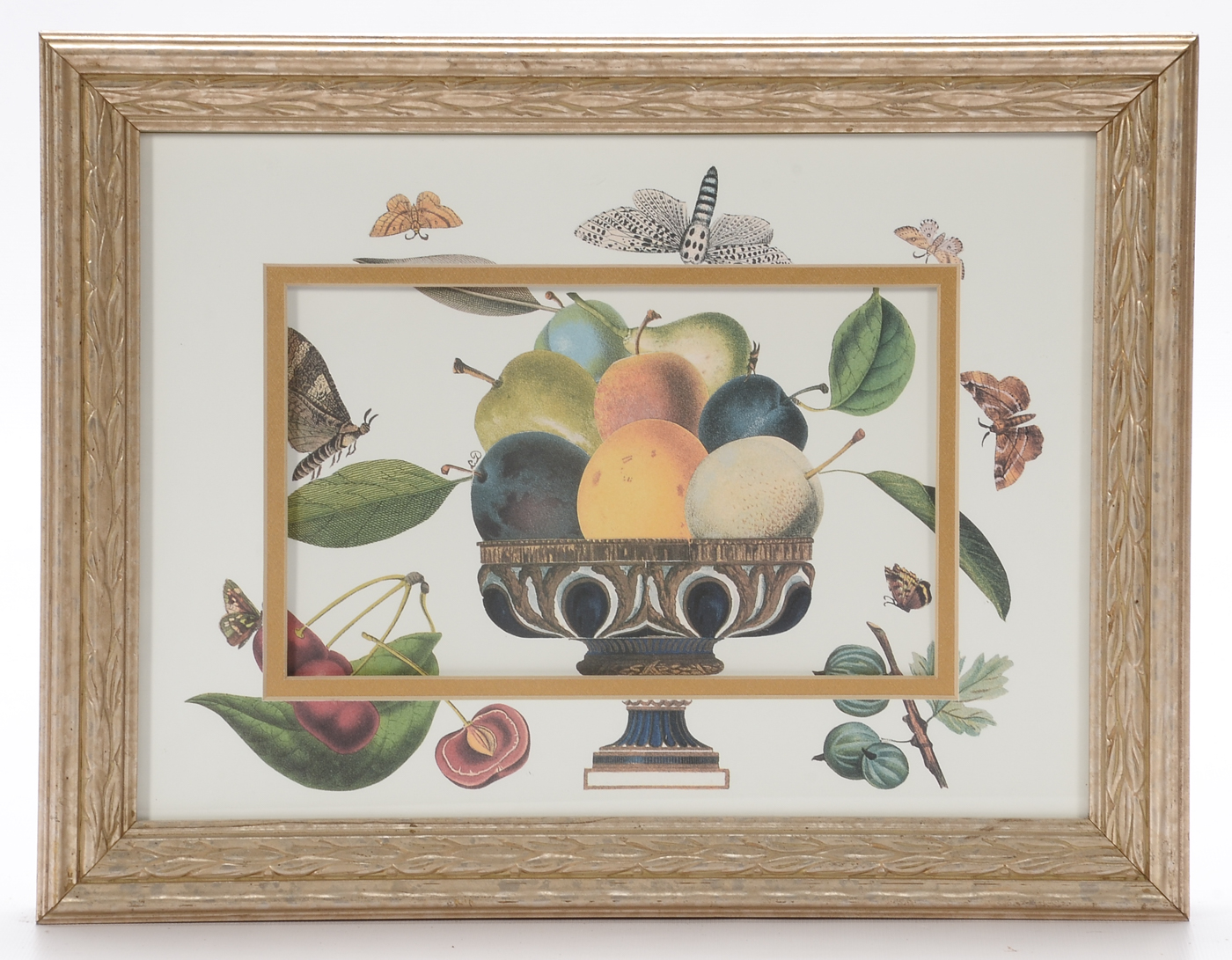 Five Decorative Fruit-Themed Offset Lithographs