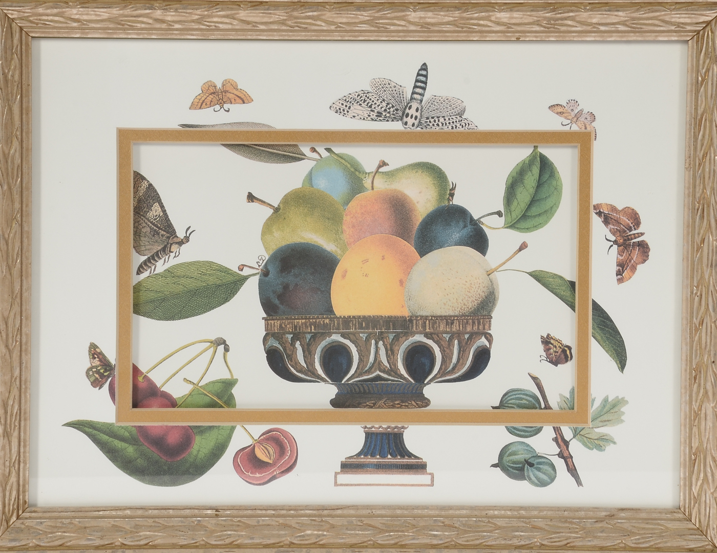 Five Decorative Fruit-Themed Offset Lithographs