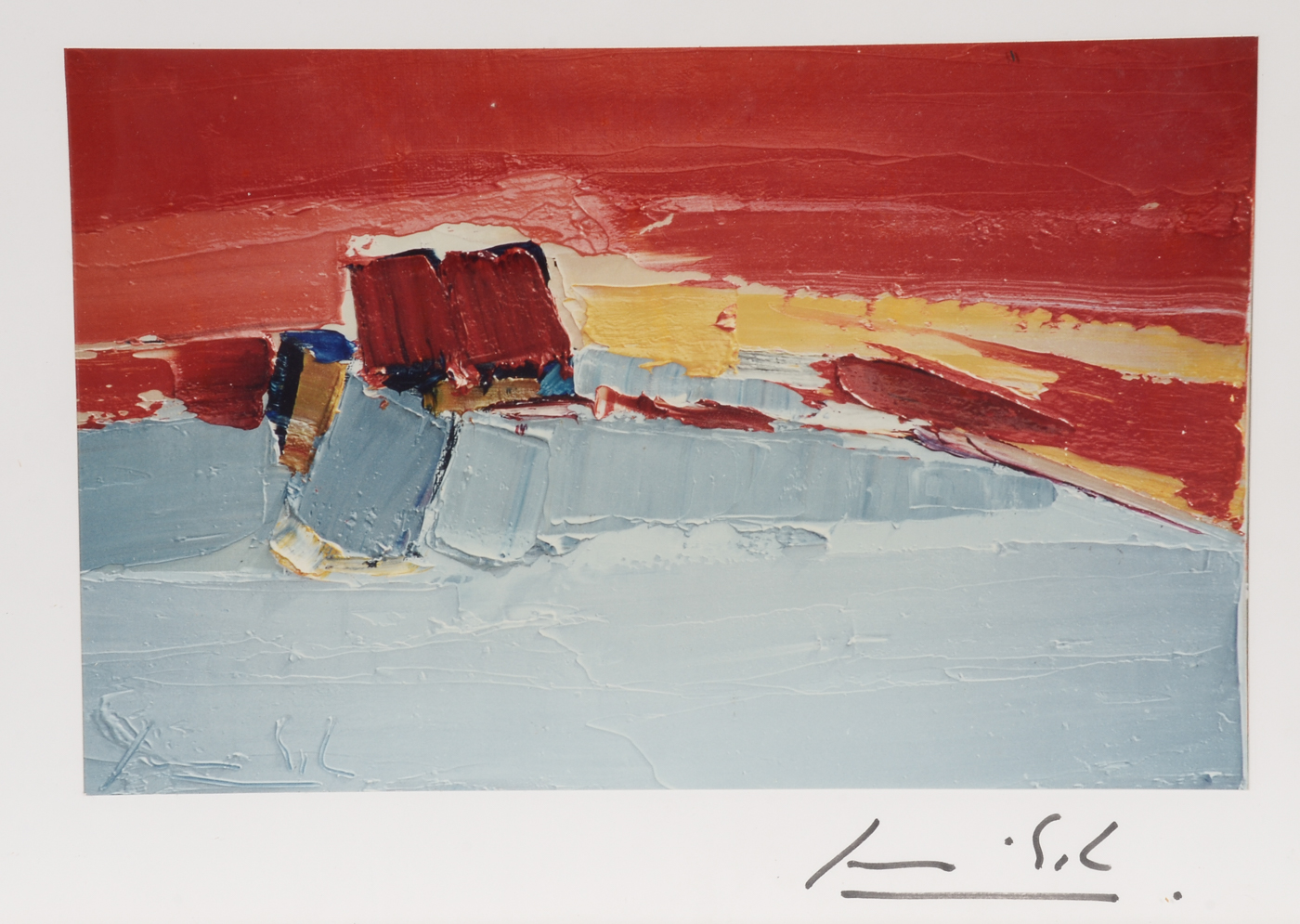 Chromogenic Color Photograph of Painting Detail with Signature