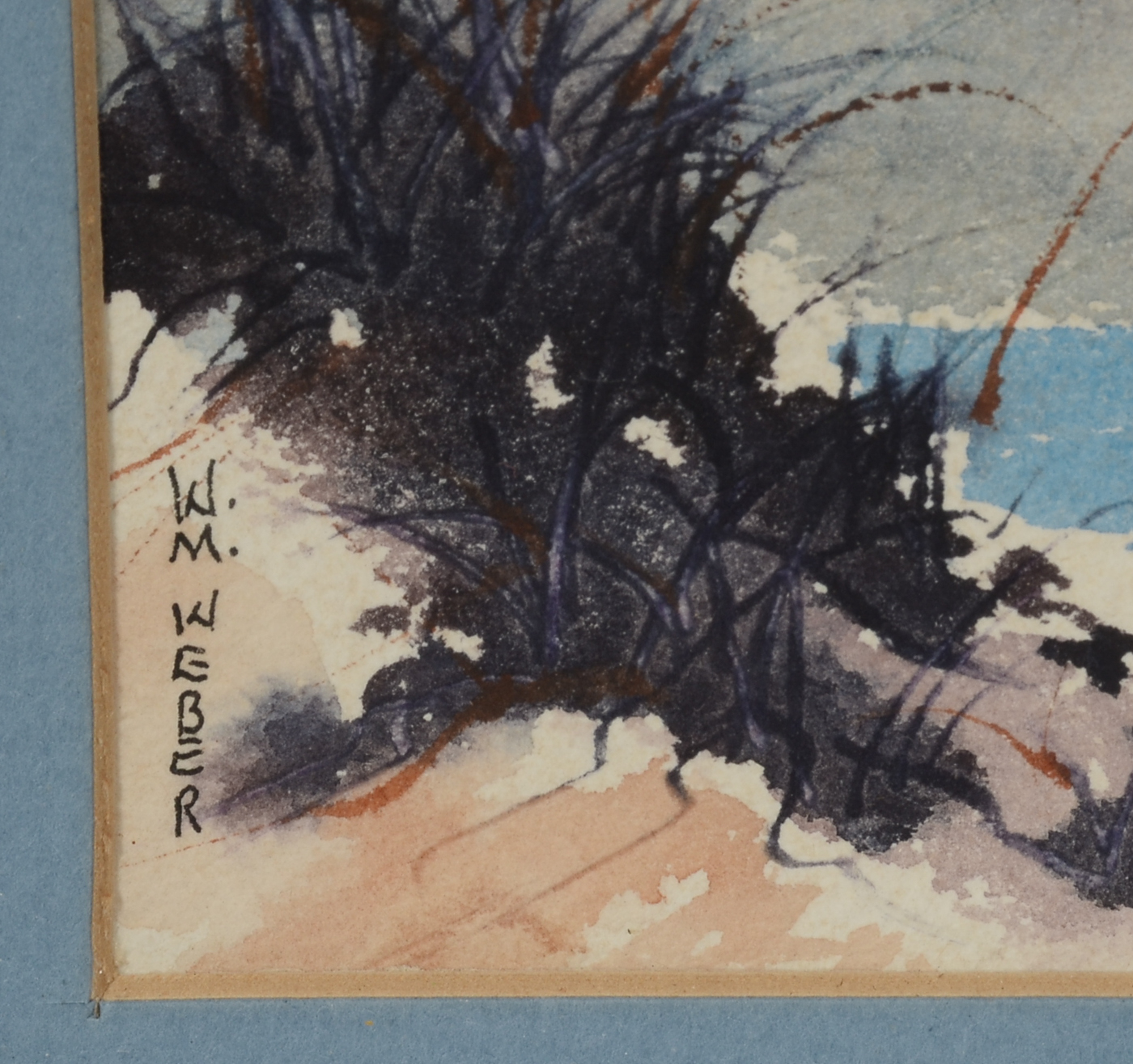 Original Watercolor Painting Signed W.M. Weber