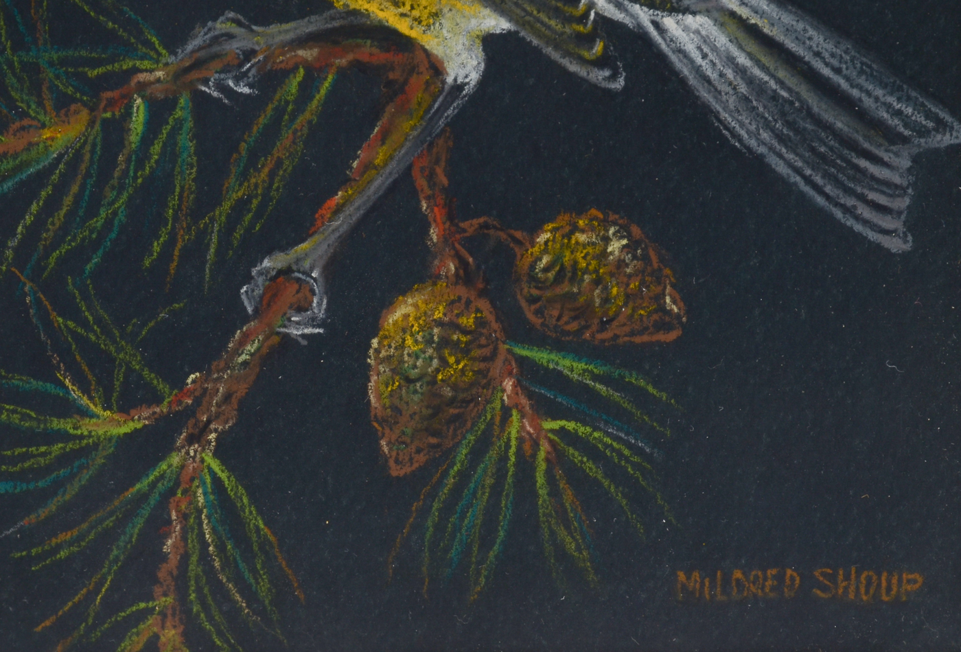 Pair of Original Pastel Drawings by Mildred Shoup