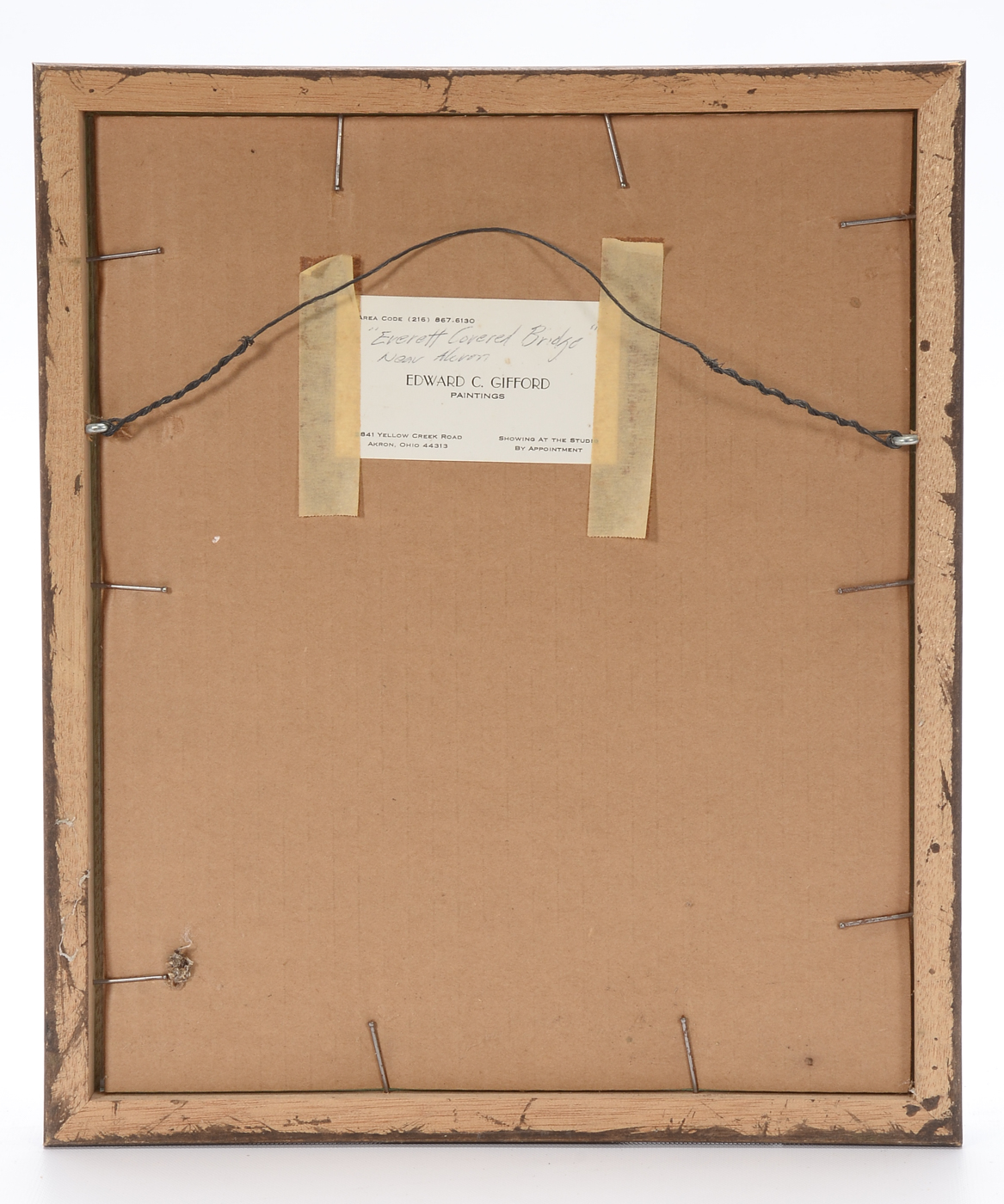 Edward Gifford Original Watercolor "Everett Covered Bridge"