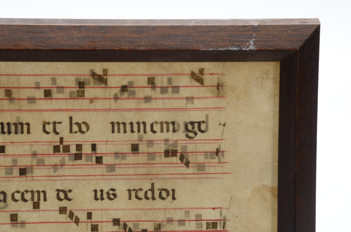Antique Hymnal Leaf on Vellum