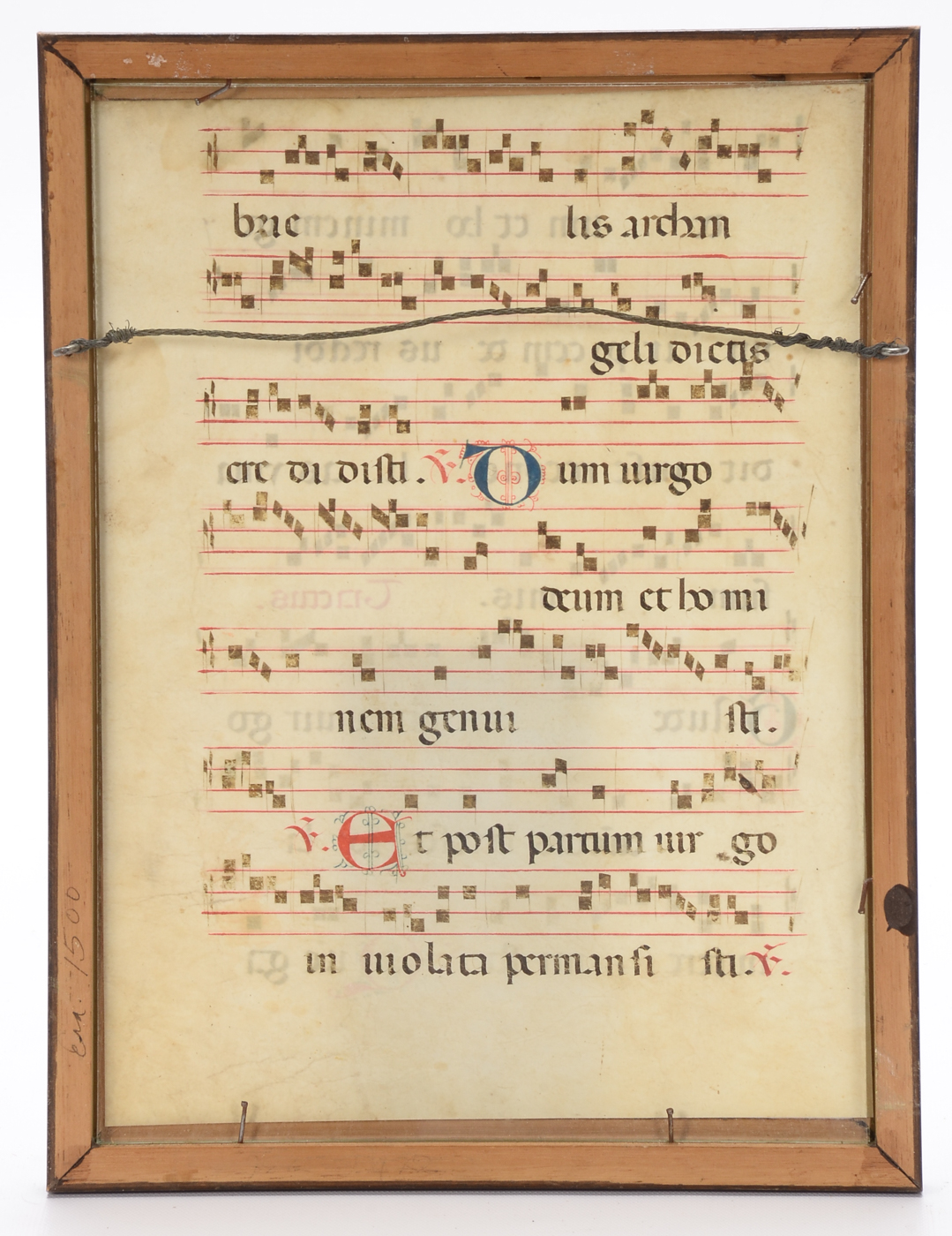 Antique Hymnal Leaf on Vellum