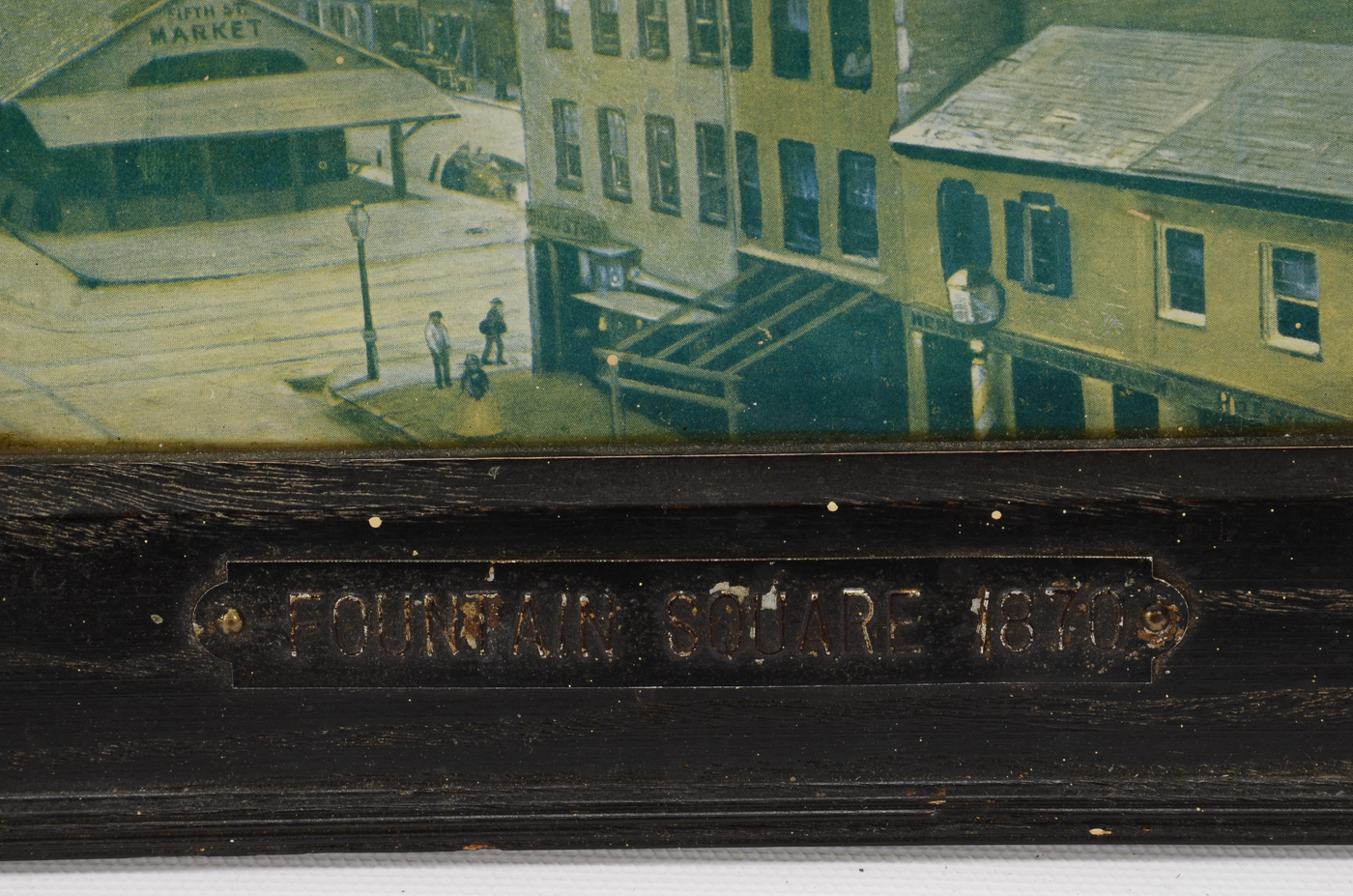 Offset Lithograph of Cincinnati's Fountain Square