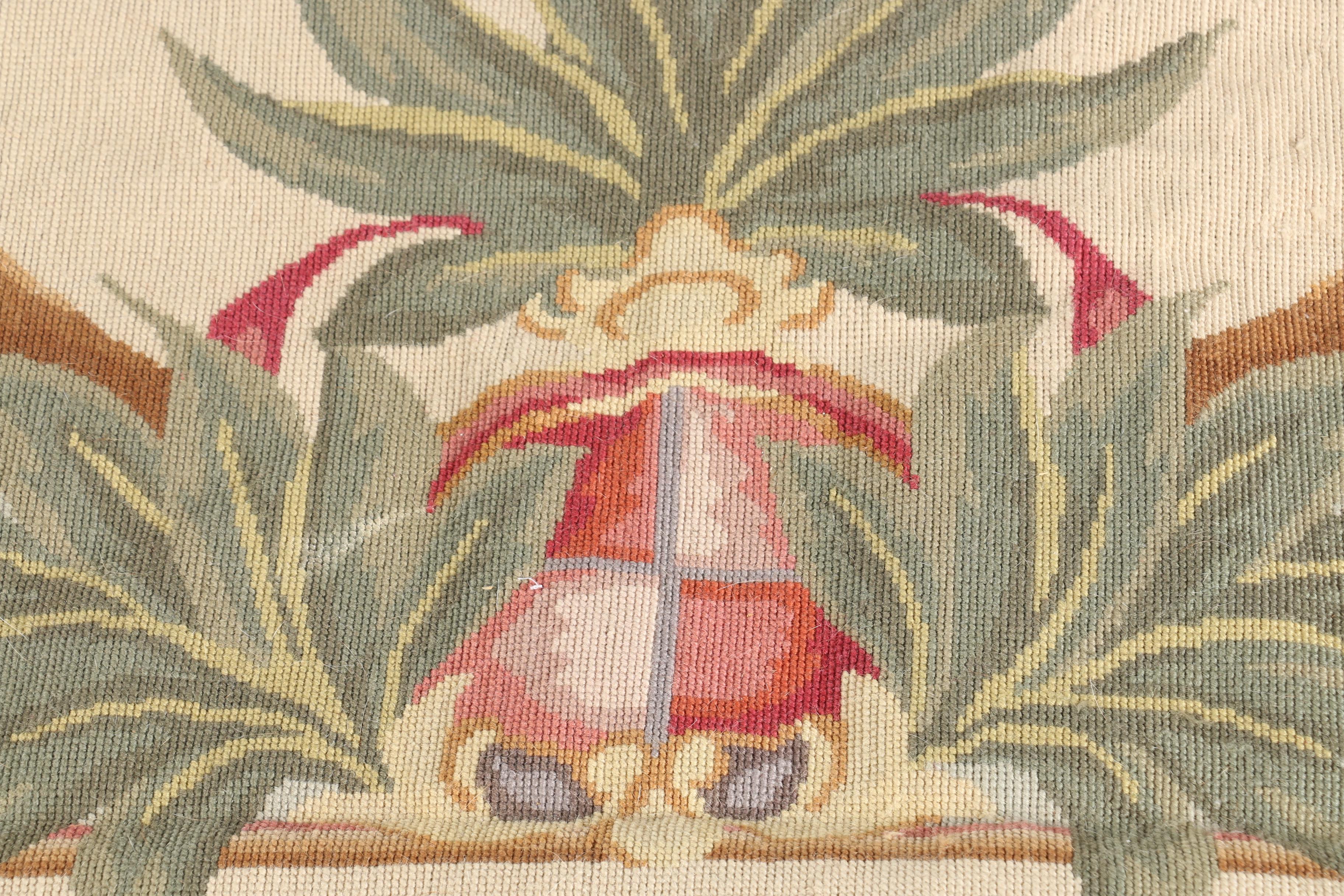 Hand-Knotted Pictorial Monkey Themed Area Rug