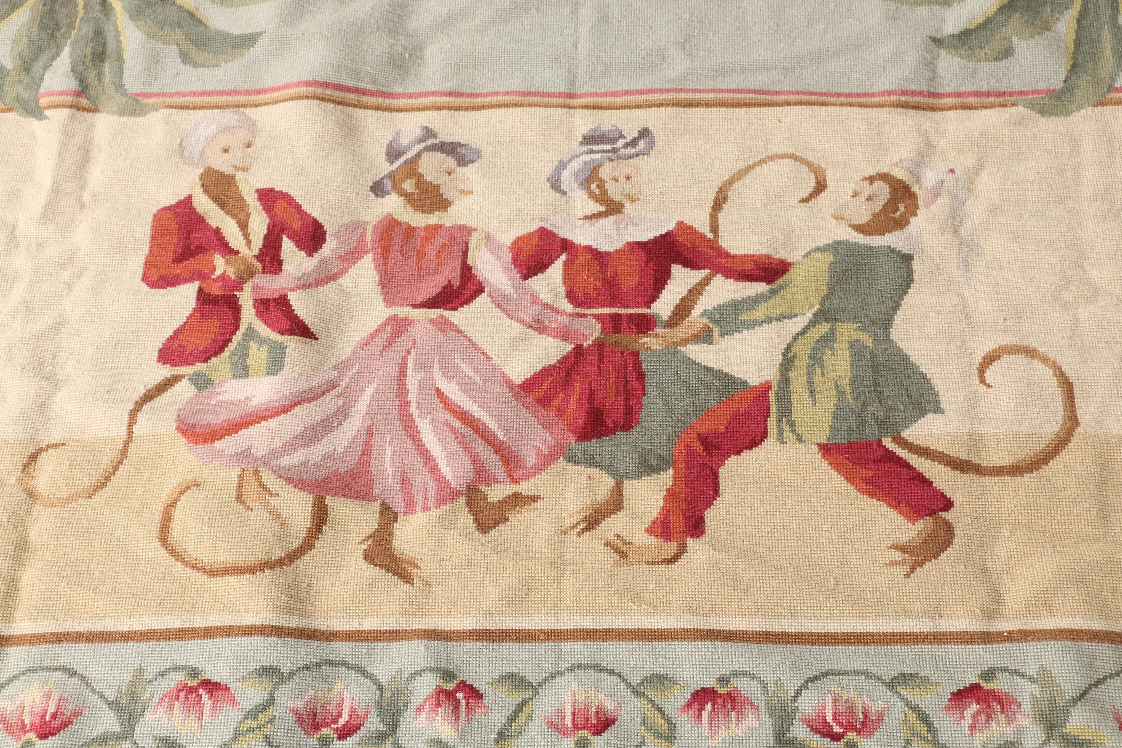 Hand-Knotted Pictorial Monkey Themed Area Rug