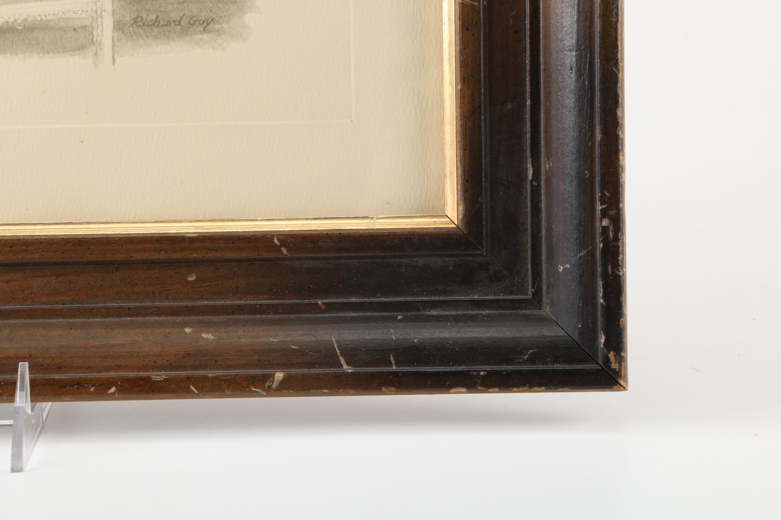 After Richard Guy Offset Lithograph "Typical Scene Duke of Gloucester Street"