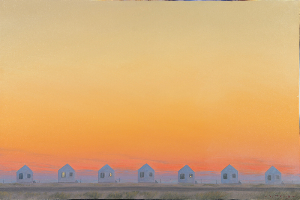 John Dowd Acrylic Painting on Canvas of Minimalist Landscape