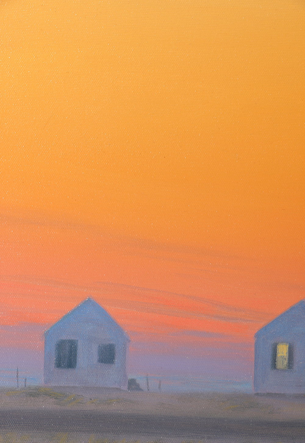 John Dowd Acrylic Painting on Canvas of Minimalist Landscape