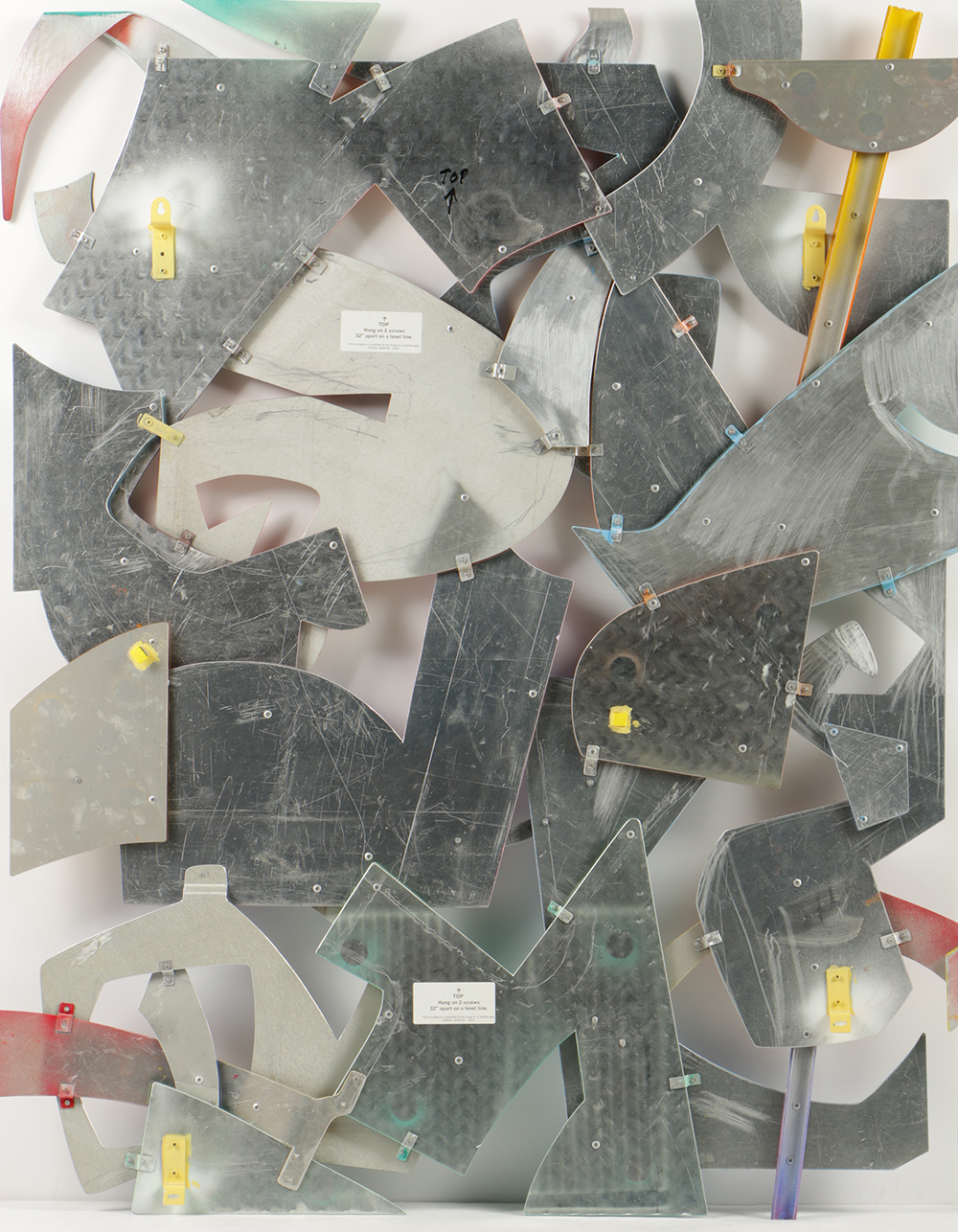 Daniel Roache Painted Metal Sculpture Abstract Composition