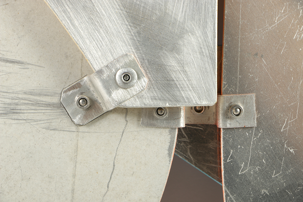 Daniel Roache Painted Metal Sculpture Abstract Composition