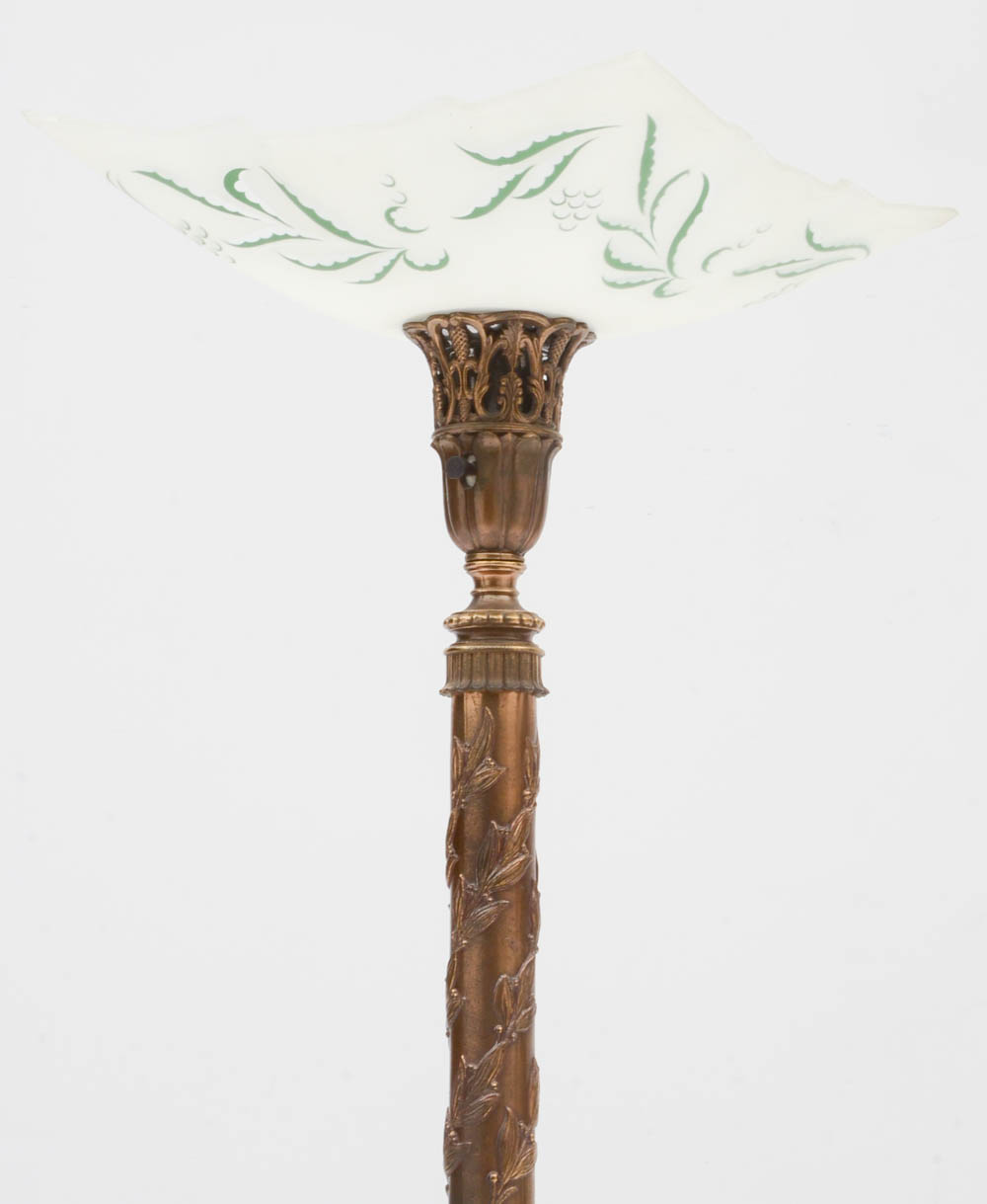 Ornate Bronze-Tone Metal Floor Lamp