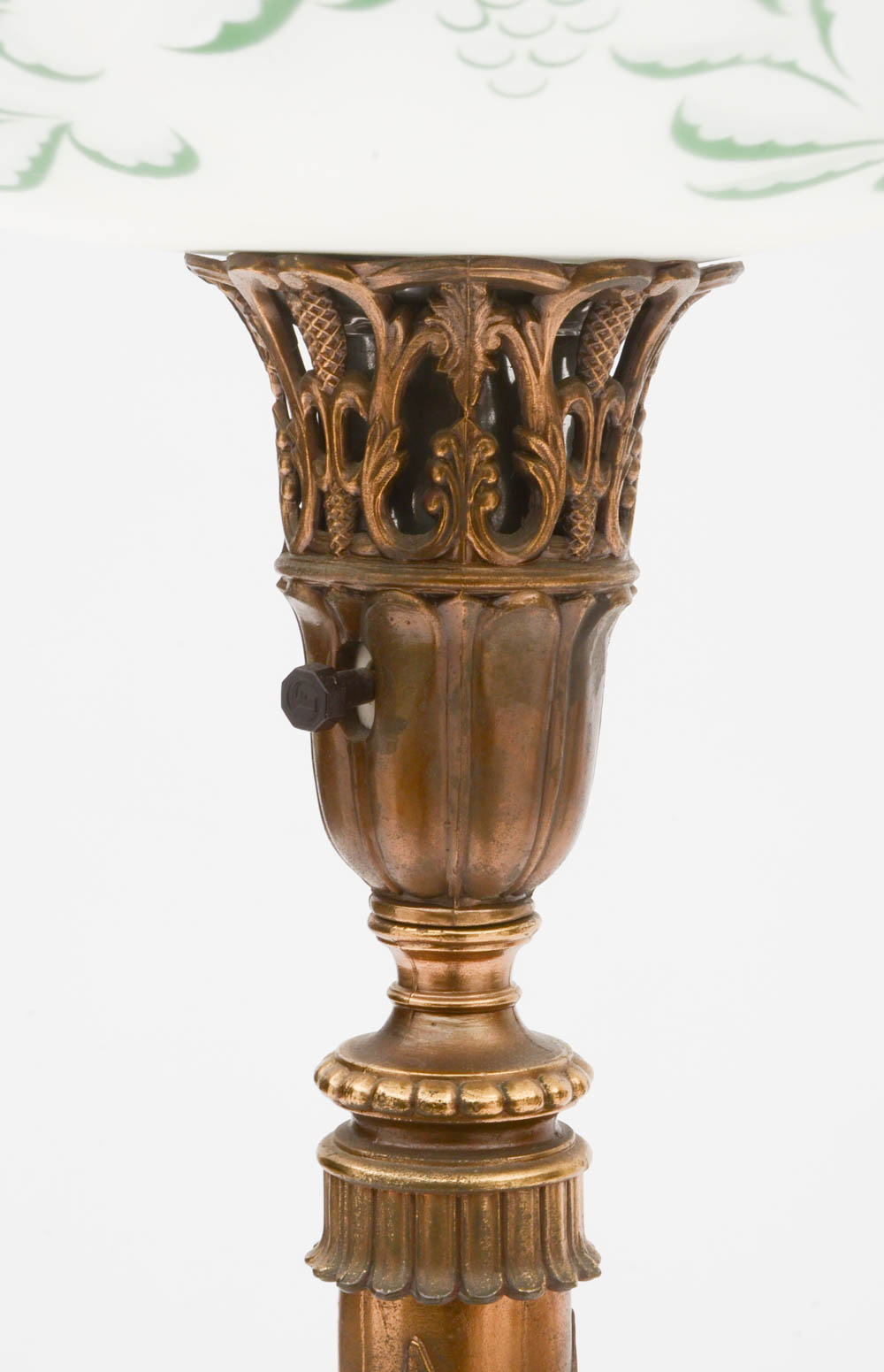 Ornate Bronze-Tone Metal Floor Lamp