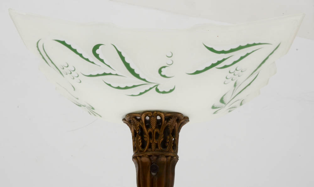 Ornate Bronze-Tone Metal Floor Lamp