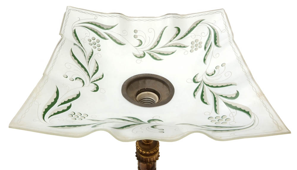 Ornate Bronze-Tone Metal Floor Lamp