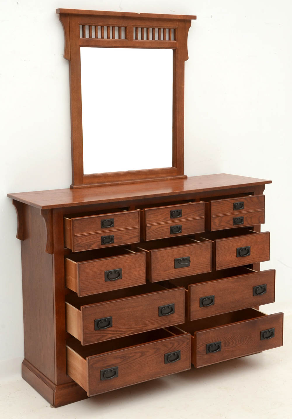 Mission Oak Style Dresser with Mirror