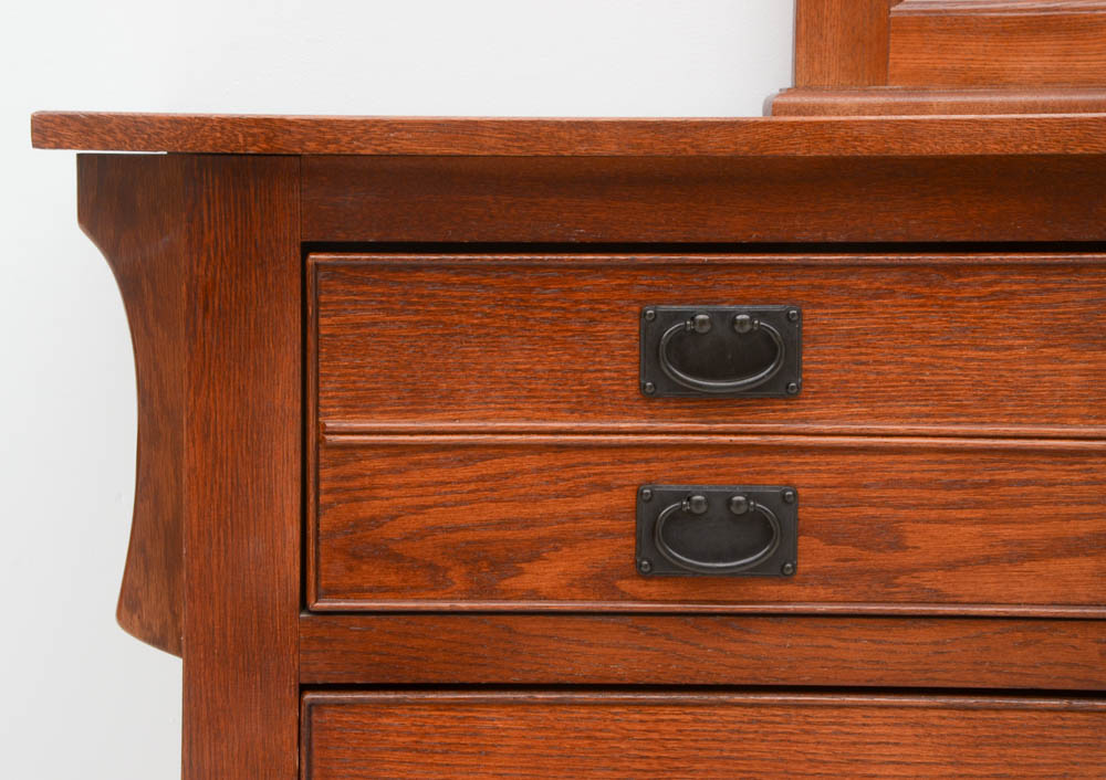 Mission Oak Style Dresser with Mirror