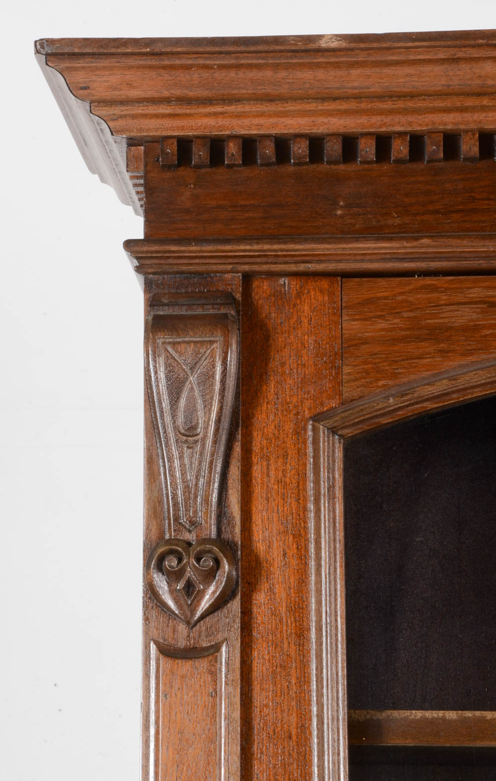Victorian Walnut Bookcase on Cabinet