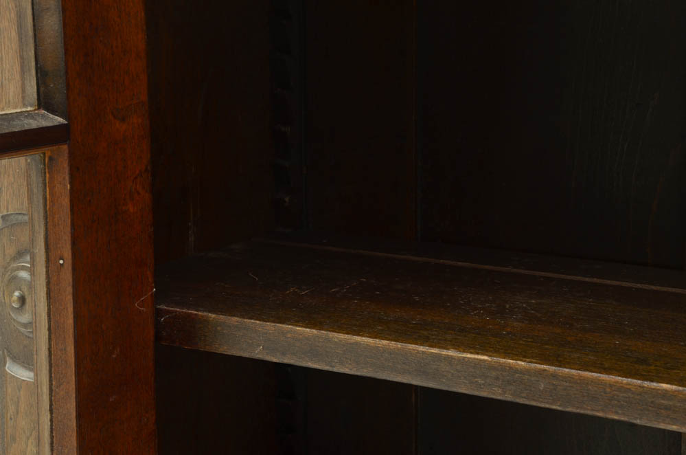 Victorian Walnut Bookcase on Cabinet