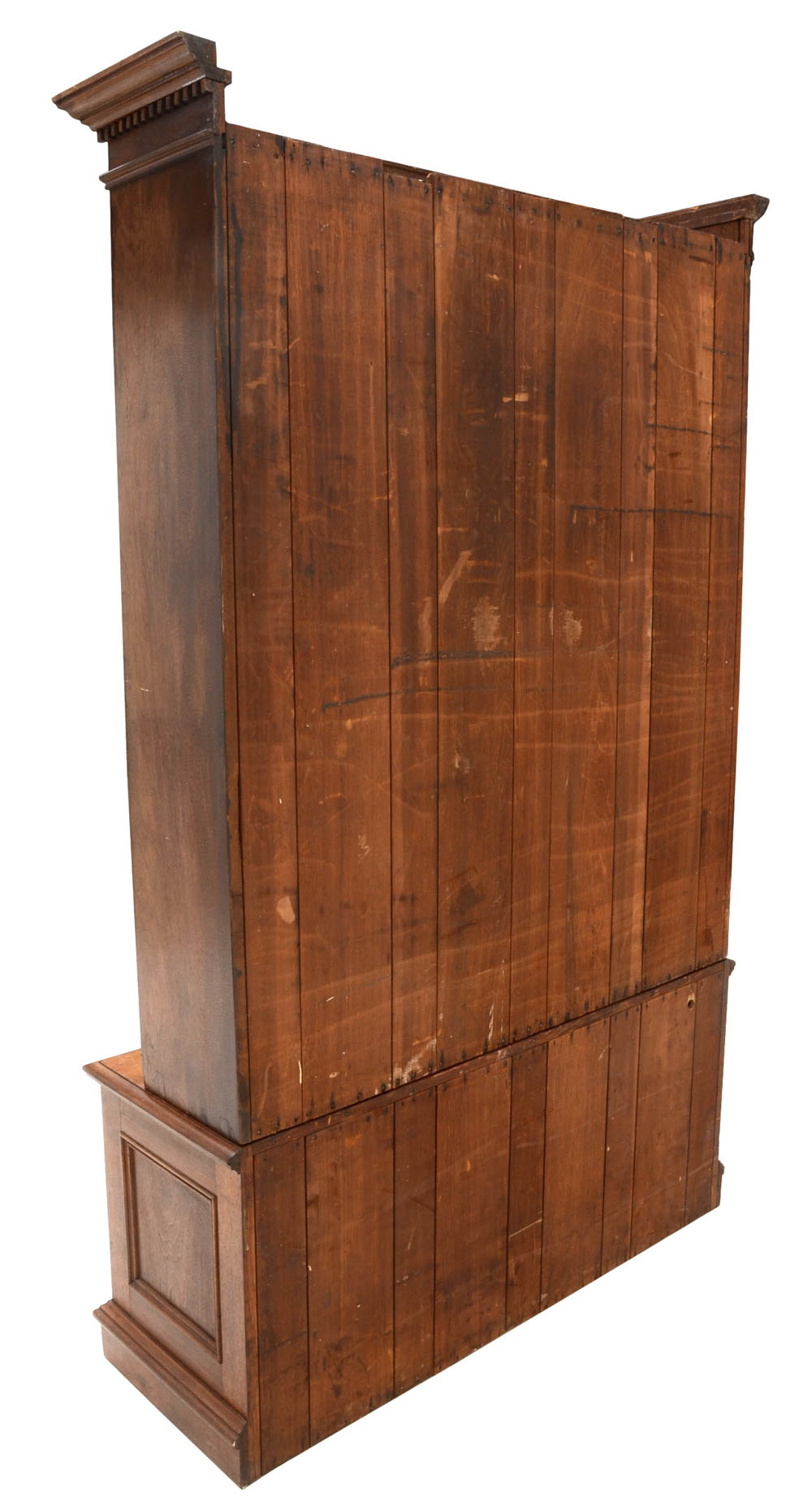 Victorian Walnut Bookcase on Cabinet