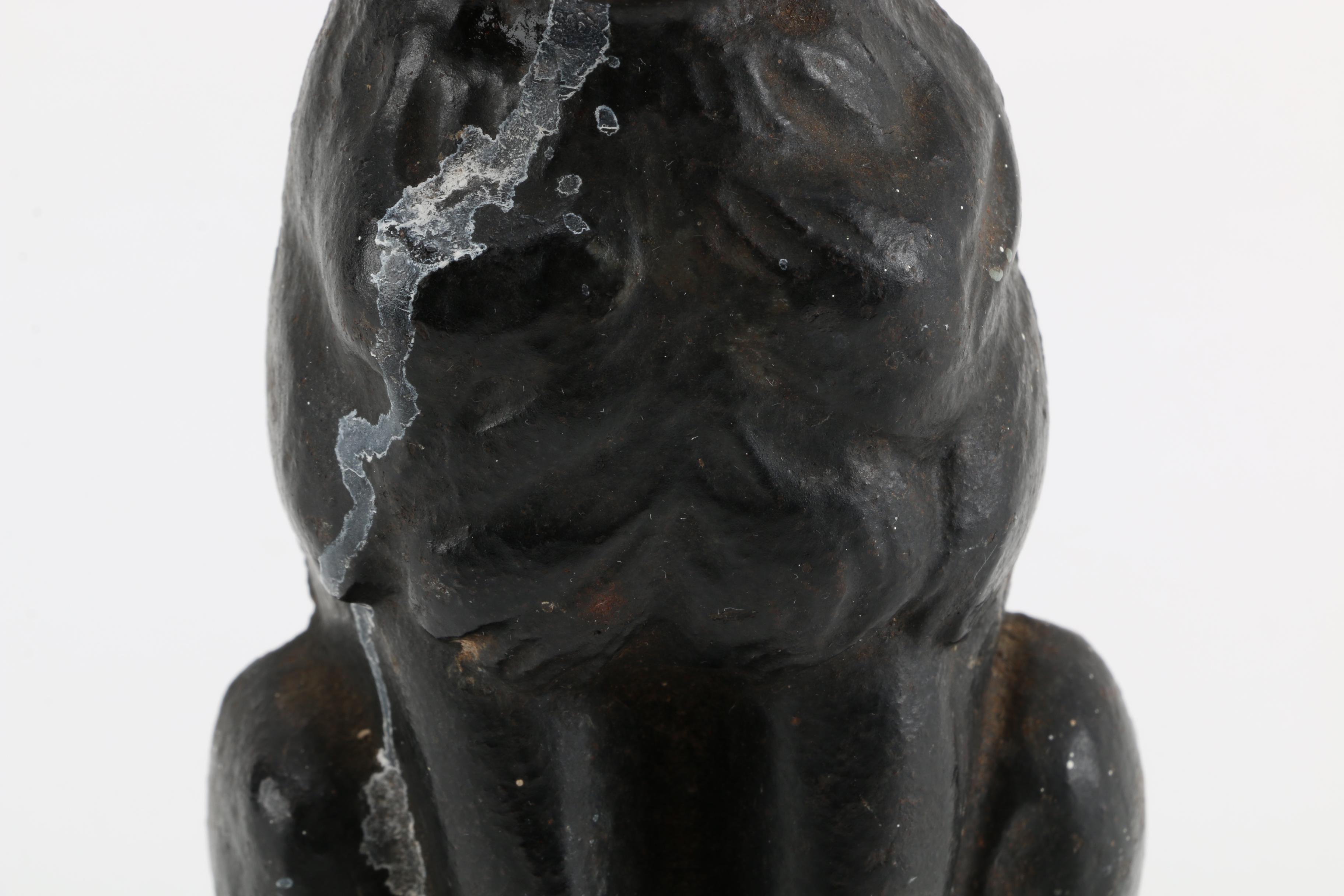 Vintage Black Cat Cast Iron Door Stop