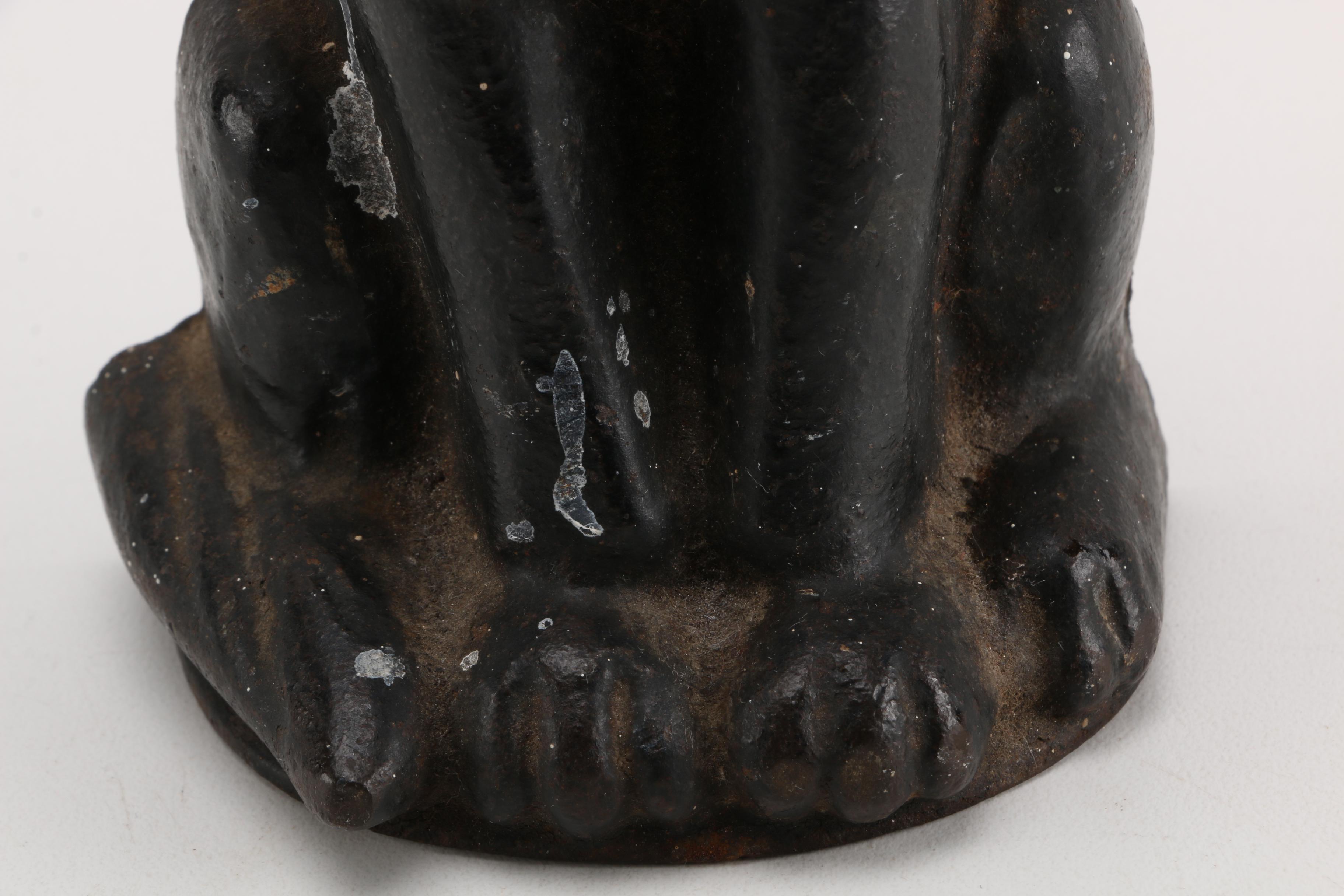 Vintage Black Cat Cast Iron Door Stop